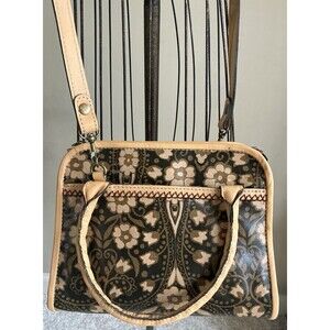 Patricia Nash Tooled Leather Floral Crossbody Handbag Purse EUC